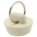 Thrifco Plumbing 1-1/8 Inch Universal Rubber Sink Drain Stopper in White 4400601